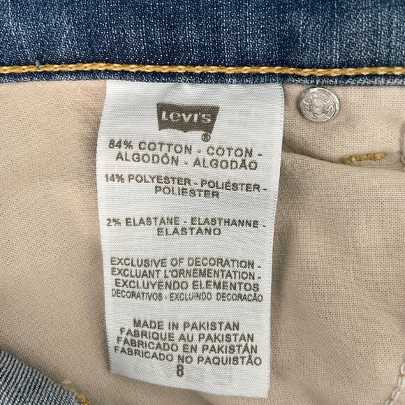 LEVI'S Cropped Denim Jeans Size 8 Slimming High Waisted - Picture 8 of 8